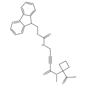 1-[4-({[(9H-fluoren-9-yl)methoxy]carbonyl}amino)-N-methylbut-2-ynamido]cyclobutane-1-carboxylic acid Structure