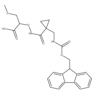 2-[({1-[({[(9H-fluoren-9-yl)methoxy]carbonyl}amino)methyl]cyclopropyl}formamido)oxy]-3-methoxypropanoic acid Structure