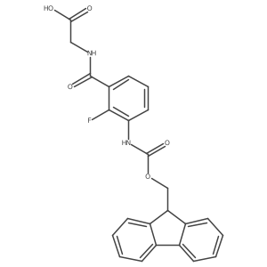 2-{[3-({[(9H-fluoren-9-yl)methoxy]carbonyl}amino)-2-fluorophenyl]formamido}acetic acid Structure