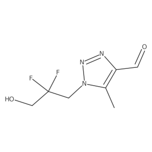 1-(2,2-difluoro-3-hydroxypropyl)-5-methyl-1H-1,2,3-triazole-4-carbaldehyde结构式