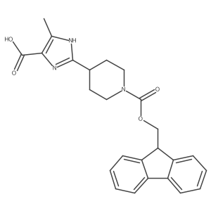 2-(1-{[(9H-fluoren-9-yl)methoxy]carbonyl}piperidin-4-yl)-4-methyl-1H-imidazole-5-carboxylic acid结构式