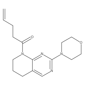 1-(2-morpholino-6,7-dihydropyrido[2,3-d]pyrimidin-8(5H)-yl)pent-4-en-1-one结构式