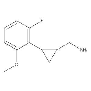 rac-[(1R,2R)-2-(2-fluoro-6-methoxyphenyl)cyclopropyl]methanamine结构式