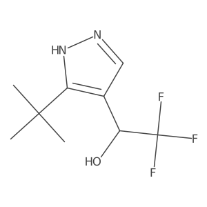(1R)-1-(3-tert-butyl-1H-pyrazol-4-yl)-2,2,2-trifluoroethan-1-ol结构式