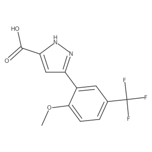 5-[2-methoxy-5-(trifluoromethyl)phenyl]-1H-pyrazole-3-carboxylic acid结构式