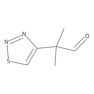 2-Methyl-2-(1,2,3-thiadiazol-4-yl)propanal Structure