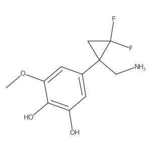 5-[1-(Aminomethyl)-2,2-difluorocyclopropyl]-3-methoxybenzene-1,2-diol Structure