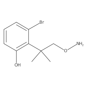 2-[1-(Aminooxy)-2-methylpropan-2-yl]-3-bromophenol结构式