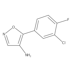 5-(3-Chloro-4-fluorophenyl)-1,2-oxazol-4-amine结构式