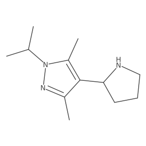 3,5-dimethyl-1-(propan-2-yl)-4-(pyrrolidin-2-yl)-1H-pyrazole结构式