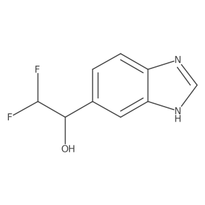 1-(1H-1,3-benzodiazol-5-yl)-2,2-difluoroethan-1-ol结构式