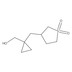 3-{[1-(Hydroxymethyl)cyclopropyl]methyl}-1lambda6-thiolane-1,1-dione Structure