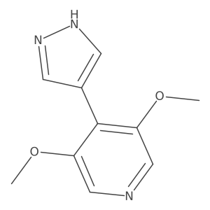 3,5-dimethoxy-4-(1H-pyrazol-4-yl)pyridine Structure