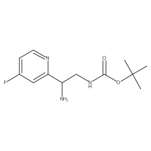 tert-butyl N-[2-amino-2-(4-fluoropyridin-2-yl)ethyl]carbamate结构式