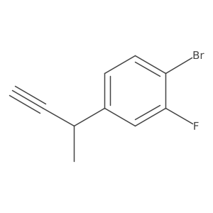 1-Bromo-4-(but-3-yn-2-yl)-2-fluorobenzene结构式
