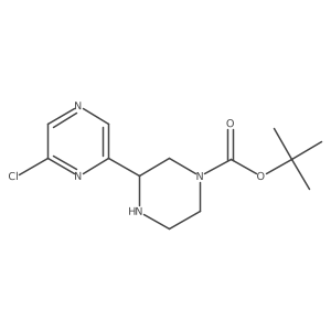Tert-butyl 3-(6-chloropyrazin-2-yl)piperazine-1-carboxylate结构式