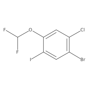 1-Bromo-2-chloro-4-(difluoromethoxy)-5-iodobenzene Structure