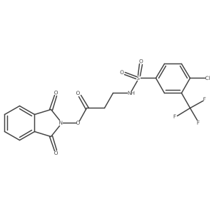 1,3-dioxo-2,3-dihydro-1H-isoindol-2-yl 3-[4-chloro-3-(trifluoromethyl)benzenesulfonamido]propanoate结构式