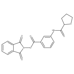 1,3-dioxo-2,3-dihydro-1H-isoindol-2-yl 3-(oxolane-2-amido)benzoate结构式
