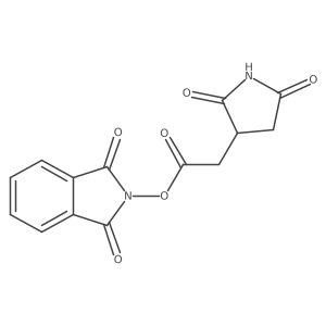 1,3-dioxo-2,3-dihydro-1H-isoindol-2-yl 2-(2,5-dioxopyrrolidin-3-yl)acetate结构式