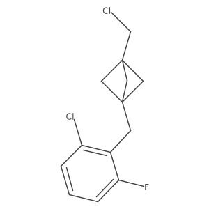 1-[(2-Chloro-6-fluorophenyl)methyl]-3-(chloromethyl)bicyclo[1.1.1]pentane Structure