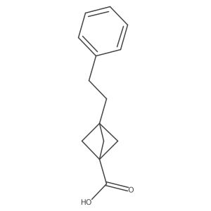 3-(2-Phenylethyl)bicyclo[1.1.1]pentane-1-carboxylic acid结构式