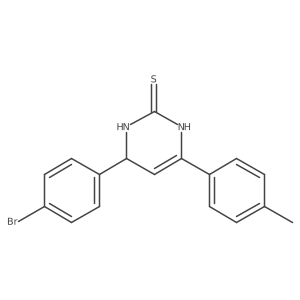 4-(4-Bromophenyl)-6-(4-methylphenyl)-3,4-dihydro-1H-pyrimidine-2-thione结构式