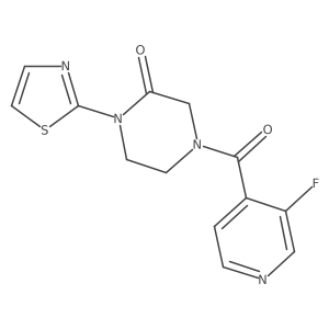 4-(3-Fluoropyridine-4-carbonyl)-1-(1,3-thiazol-2-yl)piperazin-2-one Structure