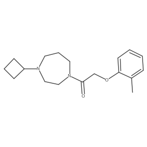 1-(4-cyclobutyl-1,4-diazepan-1-yl)-2-(2-methylphenoxy)ethanone结构式