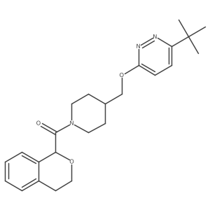 3-tert-butyl-6-{[1-(3,4-dihydro-1H-2-benzopyran-1-carbonyl)piperidin-4-yl]methoxy}pyridazine结构式