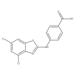 4-((4,6-Dichlorobenzo[d]thiazol-2-yl)amino)benzoic acid Structure