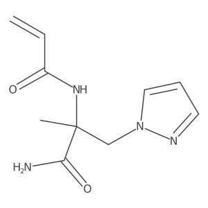 2-Methyl-2-(prop-2-enoylamino)-3-pyrazol-1-ylpropanamide Structure