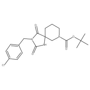 Tert-butyl 3-[(4-chlorophenyl)methyl]-2,4-dioxo-1,3,7-triazaspiro[4.5]decane-7-carboxylate Structure