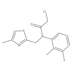 2-Chloro-N-(3-fluoro-2-methylphenyl)-N-[(4-methyl-1,3-thiazol-2-yl)methyl]acetamide结构式