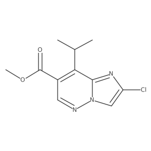 Methyl 2-chloro-8-isopropylimidazo[1,2-b]pyridazine-7-carboxylate结构式