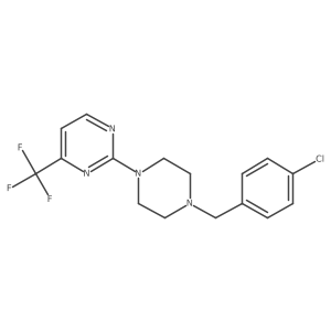 2-{4-[(4-Chlorophenyl)methyl]piperazin-1-yl}-4-(trifluoromethyl)pyrimidine结构式
