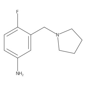 4-Fluoro-3-(pyrrolidin-1-ylmethyl)aniline结构式