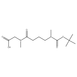 2-(4-{[(tert-butoxy)carbonyl](methyl)amino}-N-methylbutanamido)acetic acid结构式
