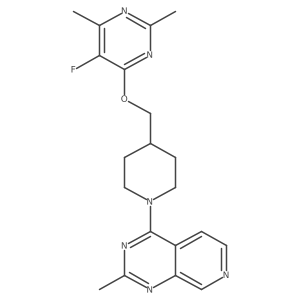 5-Fluoro-2,4-dimethyl-6-[(1-{2-methylpyrido[3,4-d]pyrimidin-4-yl}piperidin-4-yl)methoxy]pyrimidine结构式