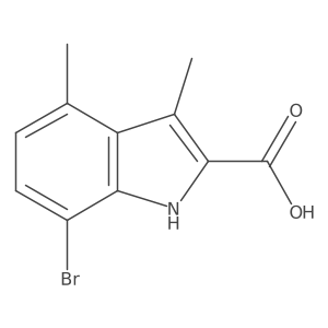 7-Bromo-3,4-dimethyl-1H-indole-2-carboxylic acid Structure