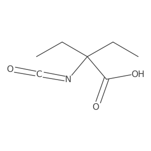 2-Ethyl-2-isocyanatobutanoic acid Structure