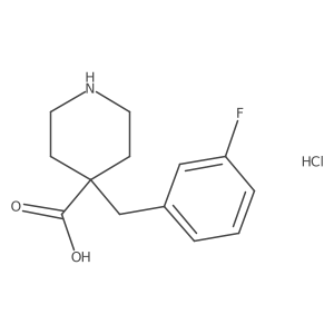 4-[(3-Fluorophenyl)methyl]piperidine-4-carboxylic acid hydrochloride Structure