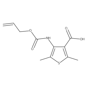 2,5-Dimethyl-4-{[(prop-2-en-1-yloxy)carbonyl]amino}thiophene-3-carboxylic acid结构式