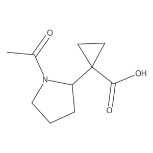 1-(1-acetylpyrrolidin-2-yl)cyclopropanecarboxylic acid Structure