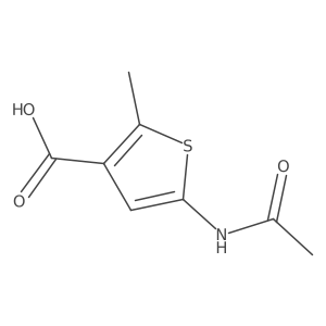 5-Acetamido-2-methylthiophene-3-carboxylic acid结构式
