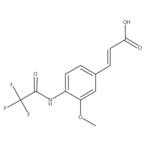 (2E)-3-[3-methoxy-4-(2,2,2-trifluoroacetamido)phenyl]prop-2-enoic acid结构式