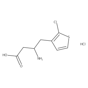 3-Amino-4-(2-chlorothiophen-3-yl)butanoic acid hydrochloride Structure