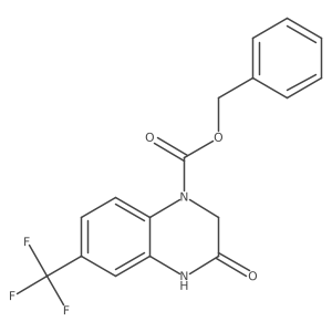 Benzyl 3-oxo-6-(trifluoromethyl)-1,2,3,4-tetrahydroquinoxaline-1-carboxylate Structure