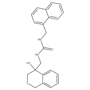 3-[(4-hydroxy-3,4-dihydro-1H-2-benzothiopyran-4-yl)methyl]-1-[(naphthalen-1-yl)methyl]urea Structure