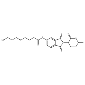 4-(3-aminopropoxy)-N-[2-(2,6-dioxo-3-piperidyl)-1,3-dioxo-isoindolin-5-yl]butanamide结构式